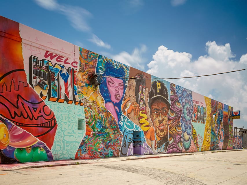 Explore the colorful streets of artistic Wynwood and fashionable South Beach during your private Art Basel Miami yacht charter.