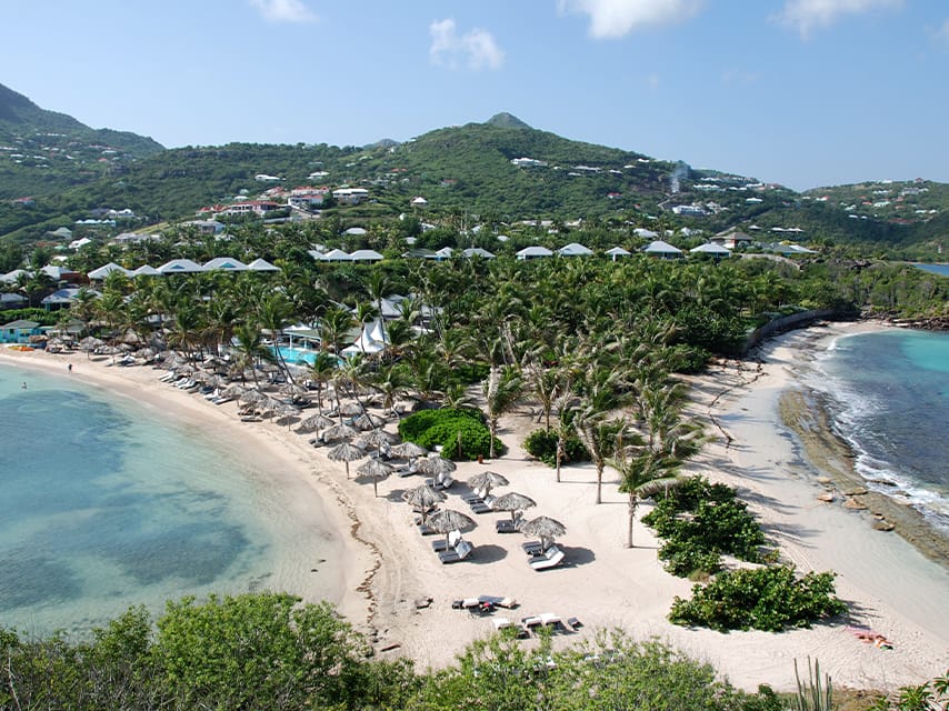 This beach is one of many beautiful spots to visit during the St. Barths Bucket Regatta, a top luxury events calendar item.