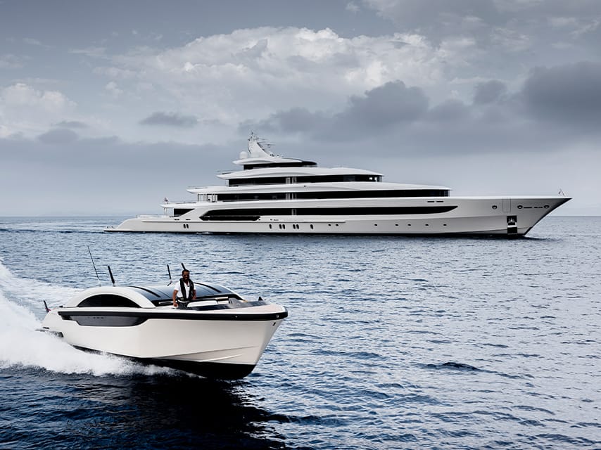 Motor Yacht Oceanco H3 and her tender
