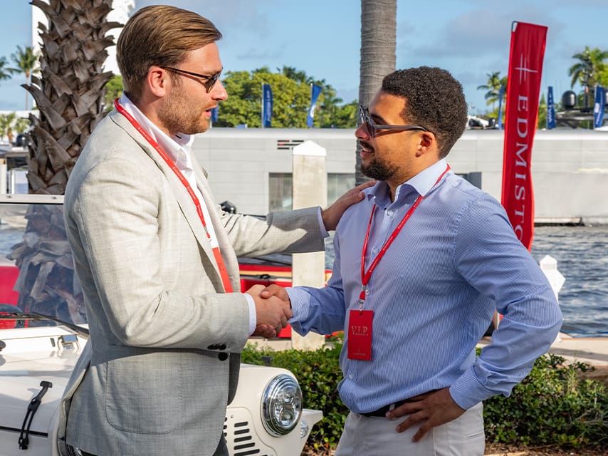 The Edmiston team at the Fort Lauderdale international boat show
