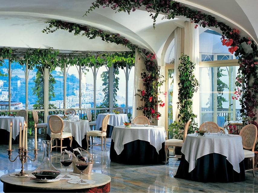 Enjoy the best cuisine in Europe and postcard views at Glicine during your unforgettable superyacht charter in Amalfi