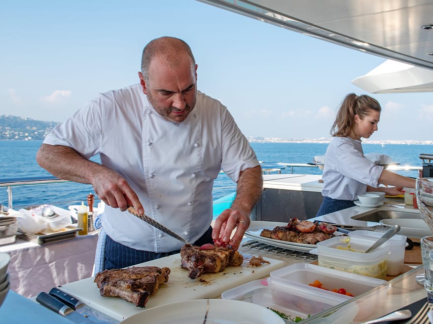Chef aboard Sunrays charter yacht
