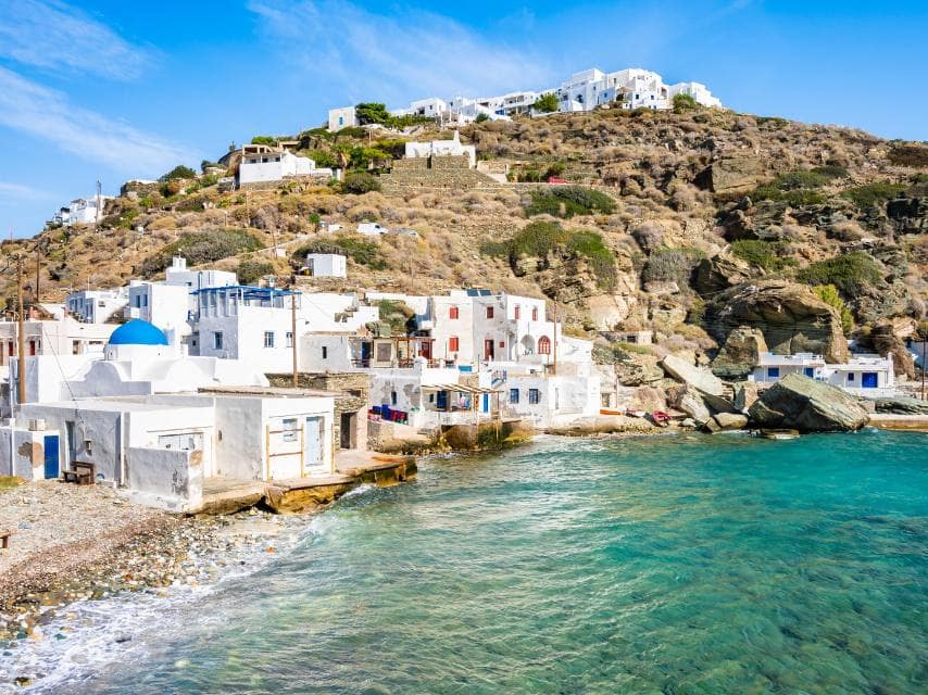 Paros and Antiparos, a pair of serene island neighbours, offer calm waters and peaceful charm during a yacht Greek island hopping trip.