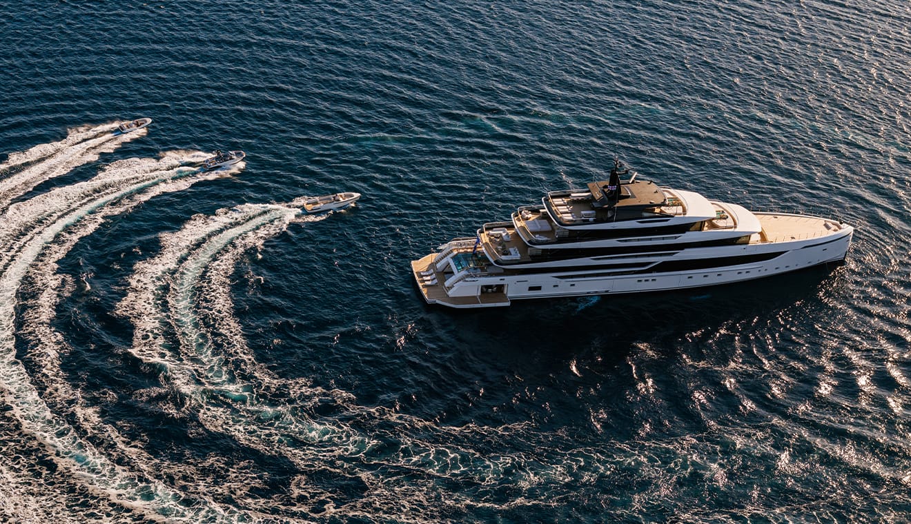 Silver Fox superyacht with her tenders