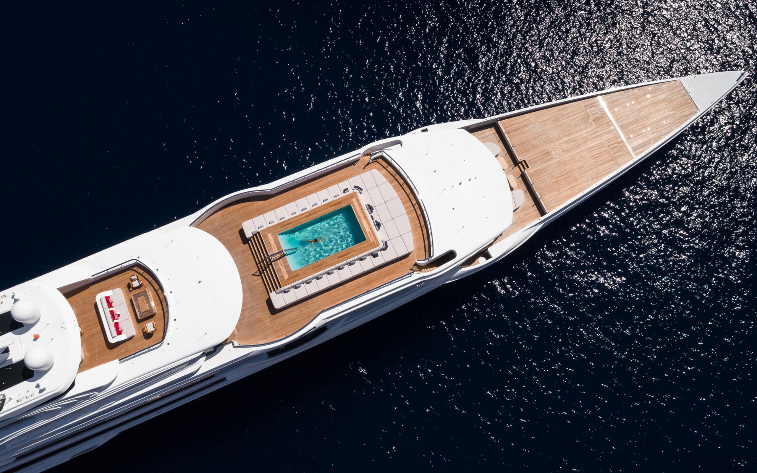 sophia yacht areal shot