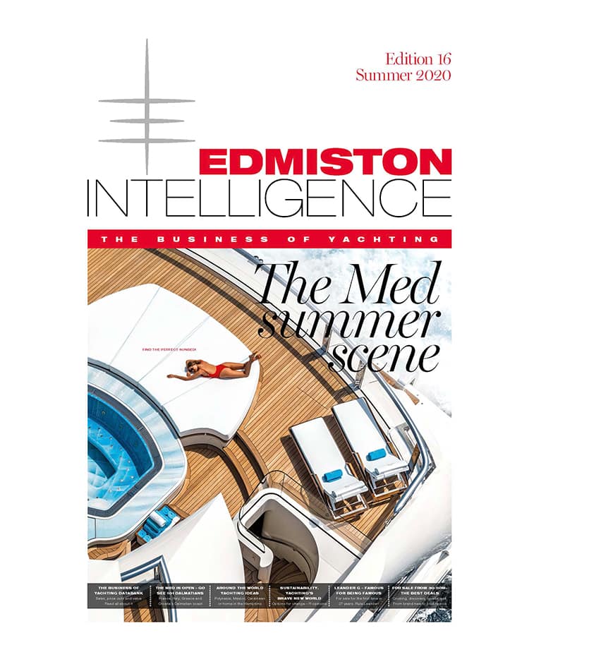 Cover of Edmiston Intelligence superyacht market magazine edition 16 summer 2020
