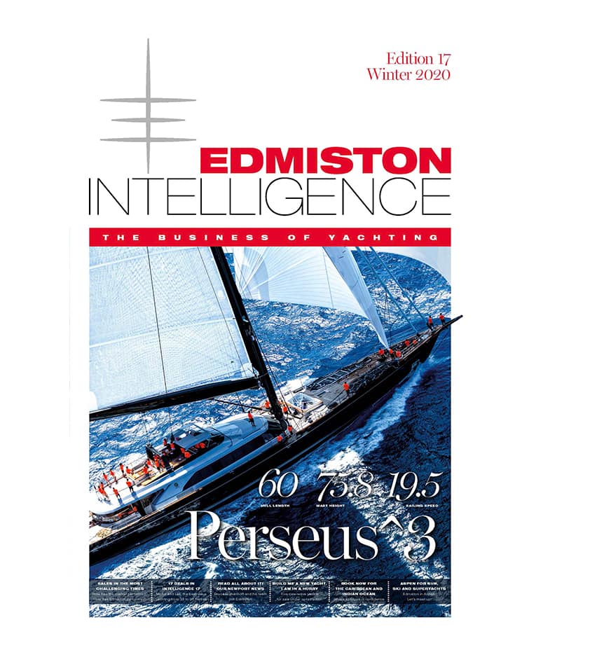 Cover of Edmiston Intelligence superyacht market magazine edition 17 winter 2020