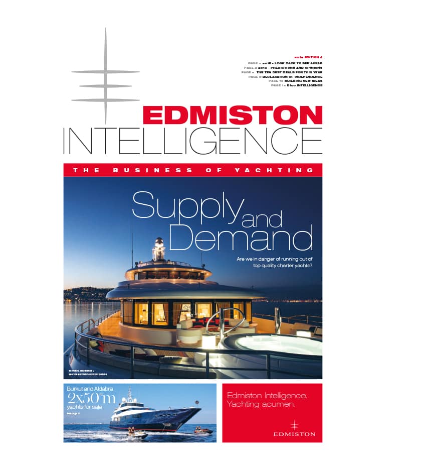 Cover of Edmiston Intelligence superyacht market magazine edition 4 spring 2016