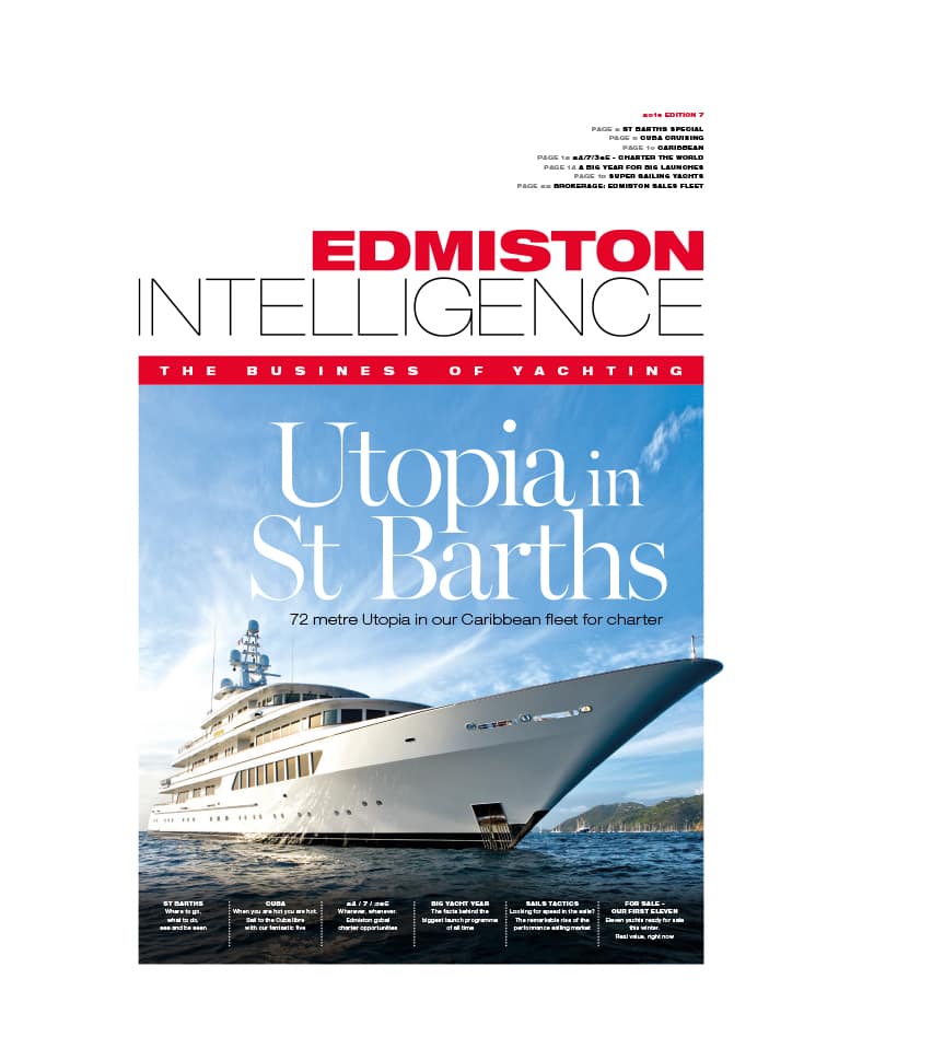 Cover of Edmiston Intelligence superyacht market magazine edition 7 winter 2016