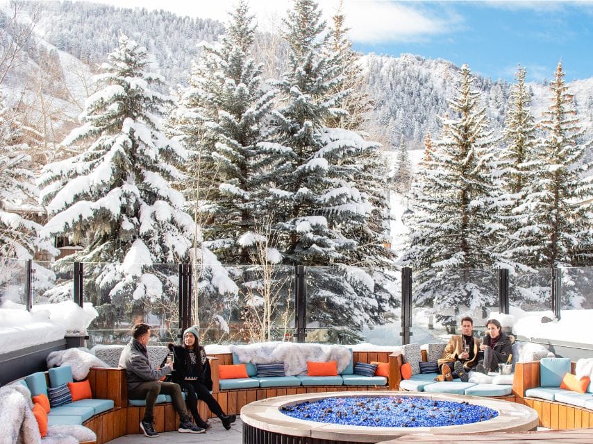 The W hotel in Aspen, after skiing drinks