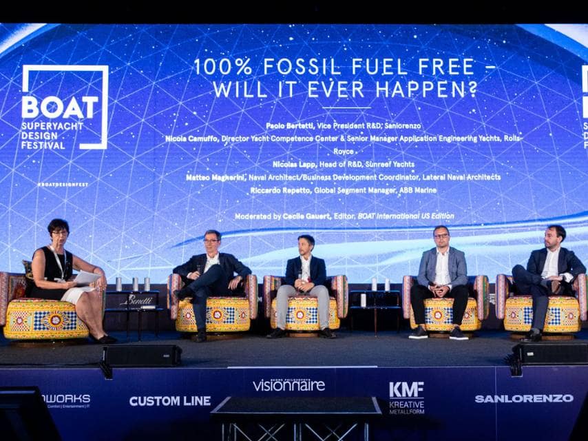 Industry leaders, including top superyacht builders and superyacht designers debate innovation during a Superyacht Design Festival panel on luxury yacht designs.