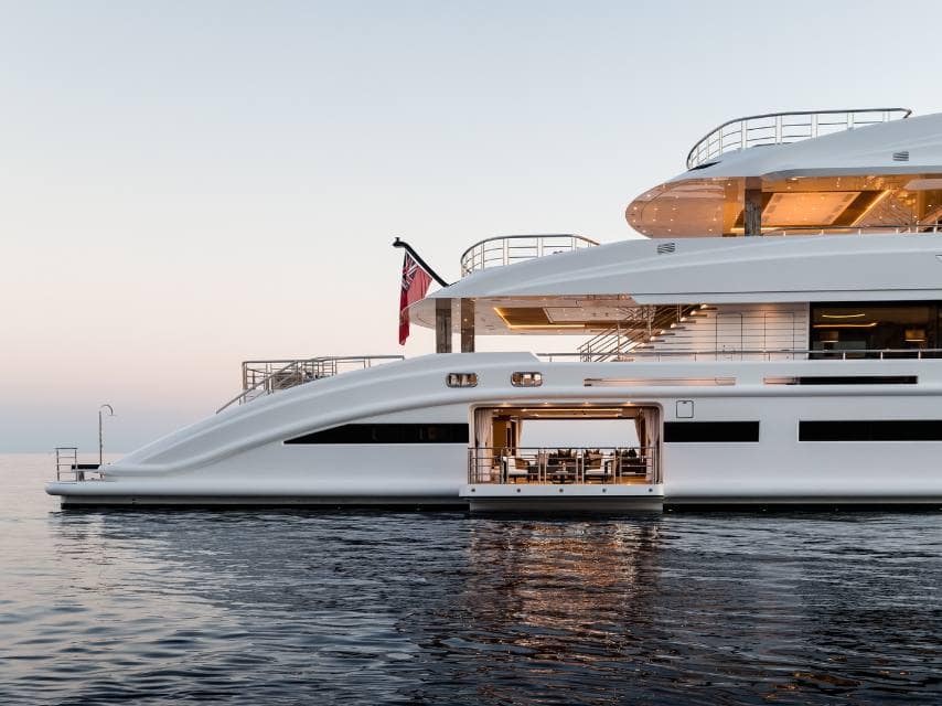 Mega yacht design excellence is highlighted in MAR superyacht’s sleek lines, crafted by leading industry experts.