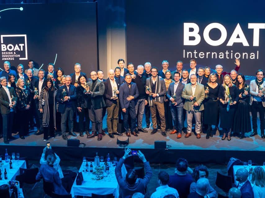 Members of sustainable yacht design companies are recognized as winners of the Boat Design and Innovation Awards.