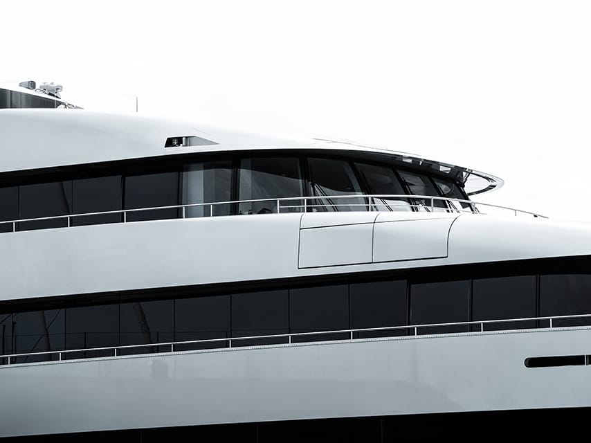 For those wishing to buy yachts, Singapore boat show has many to see including this sleek modern vessel.