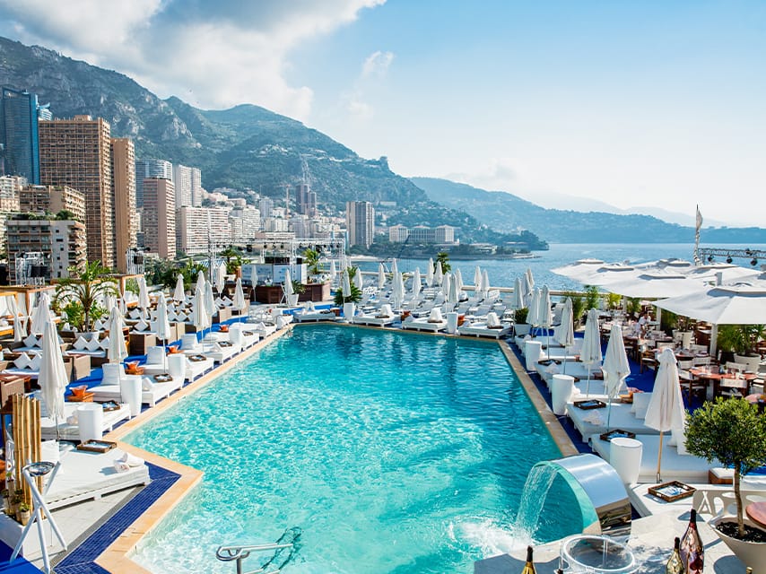 VIP pool access as part of the perks of the luxury yacht charter Cannes experience.