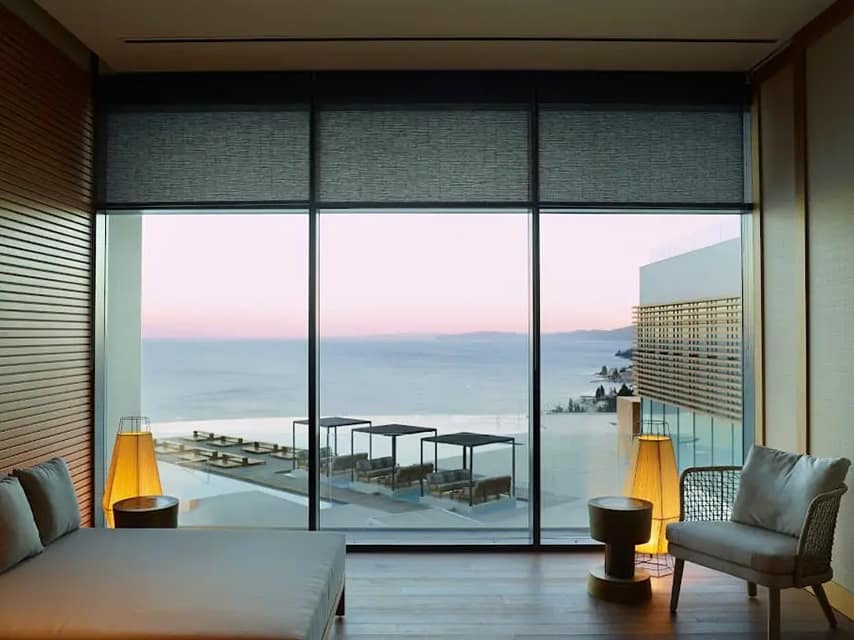 A stunning view from the Angsana resort offers a relaxing spa experience on one of our exquisite luxury holidays, Corfu, Greece.