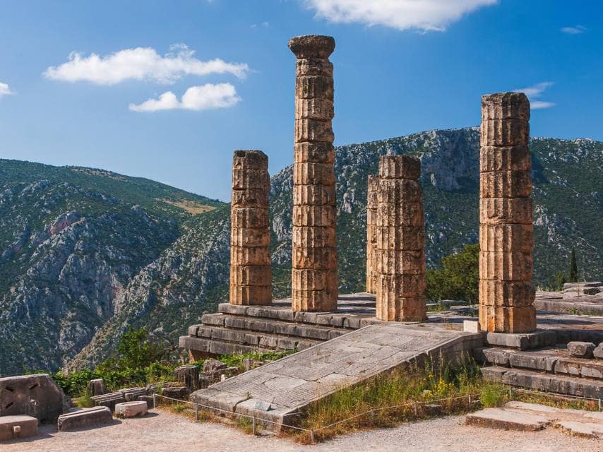 The Temple of Delphi is one of the most spiritual Greek mythology sites and a key stop on your yacht vacation in Greece.