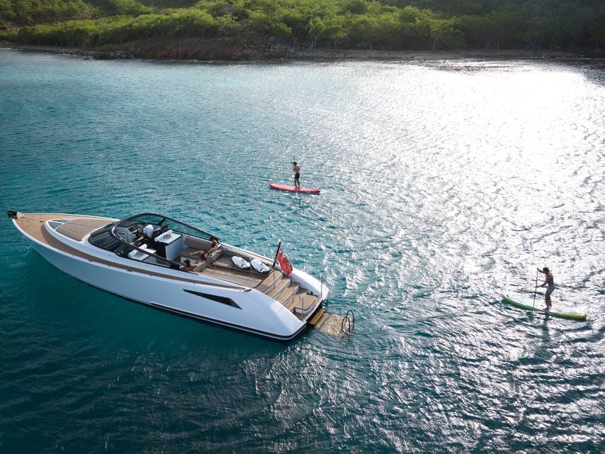 Enjoy Cala Goloritzé’s beautiful coves by paddle board on your luxury yacht charter Europe itinerary.