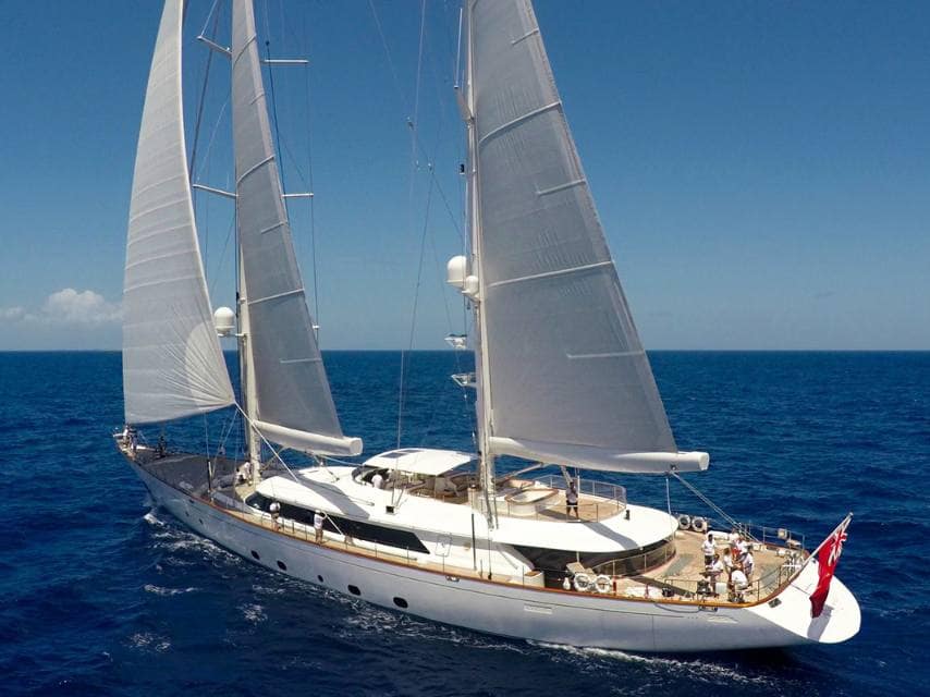 Rosehearty sailing yacht competing in the St. Barth's Bucket Regatta.