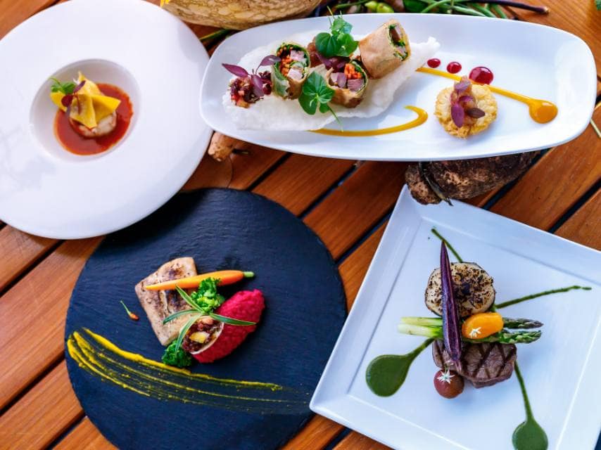 Jade Mountain Club’s vibrant dishes showcase the exotic flavours and stunning presentation that rank it among top restaurants in St Lucia.