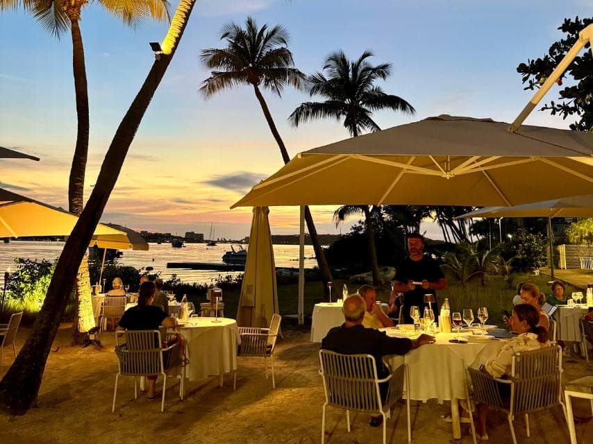 Guests savour oceanfront dining at La Cigale, easily considered one of the very Best restaurants in St Martin.