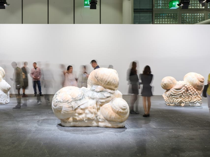 A favorite among high society events in the Art world, Contemporary artworks are showcased inside Art Basel