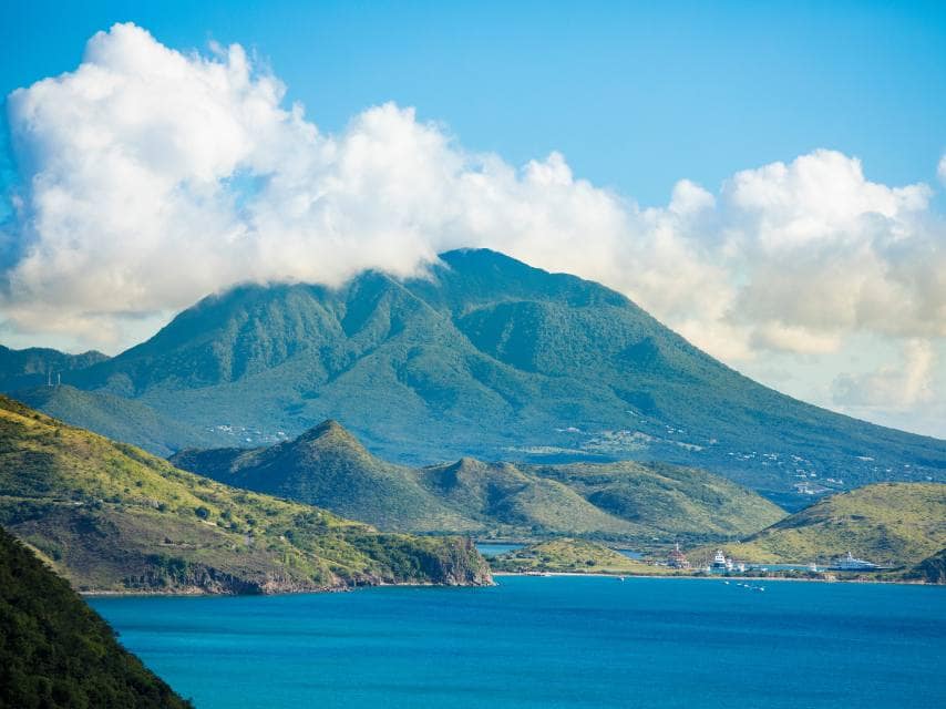 Natural island scenery captures the soul of elegant caribbean island hopping on a luxury yacht Leeward Islands yacht charter itinerary.