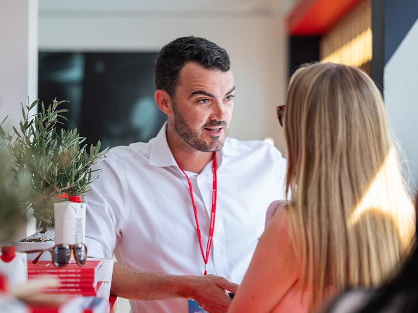 Charter broker during Palma Yacht Show.