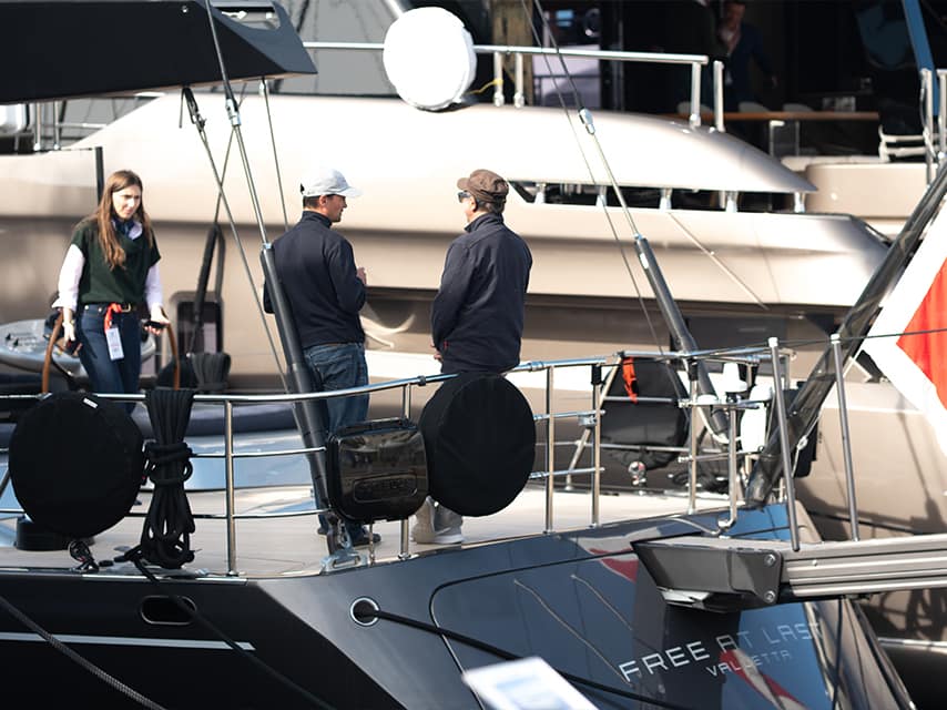 Superyacht crew onboard during the ECPY event