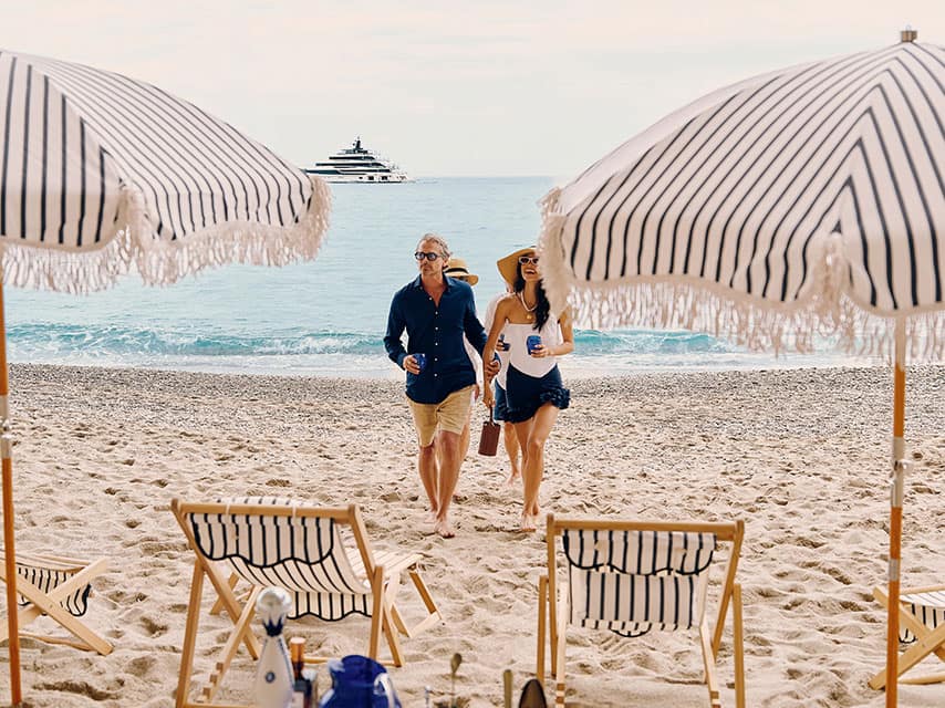 Luxury beach set up
