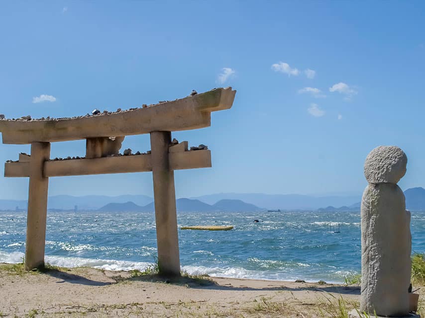 Objects in Naoshima, Kagawa Prefecture in Japan