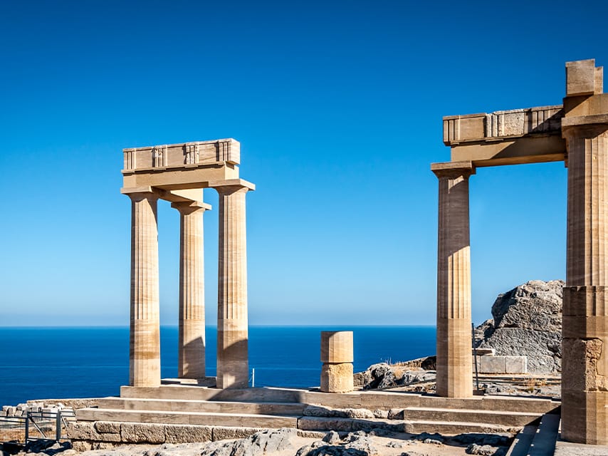Ancient ruins on a Greek island