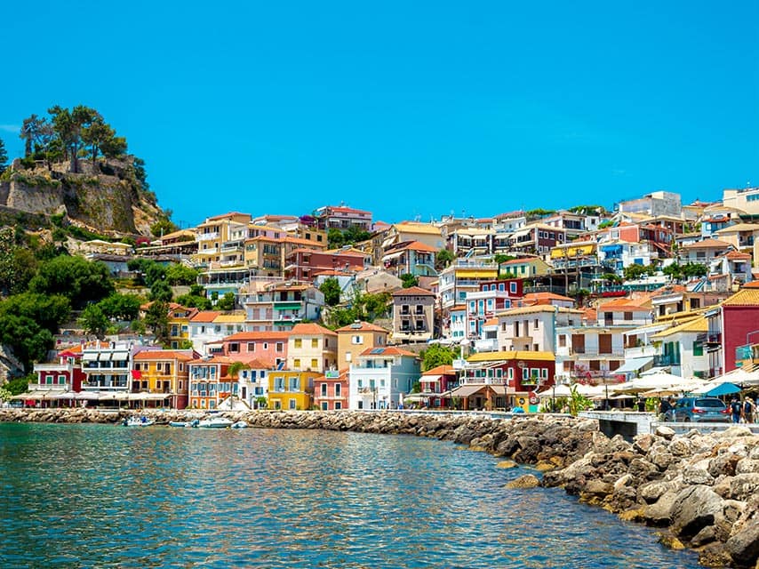 Parga, Greece, colourful houses