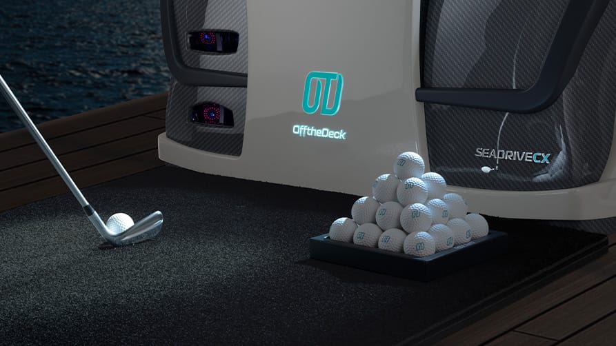 Play golf on deck with one of the best yacht toys of the year, a perfect setup for your superyacht.