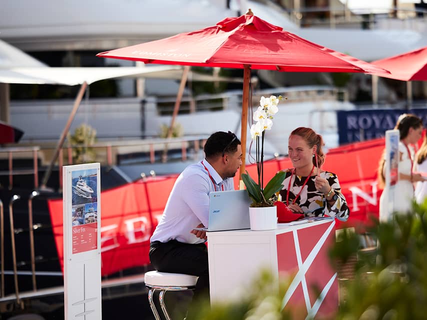 Edmiston welcoming clients at the Monaco Yacht Show