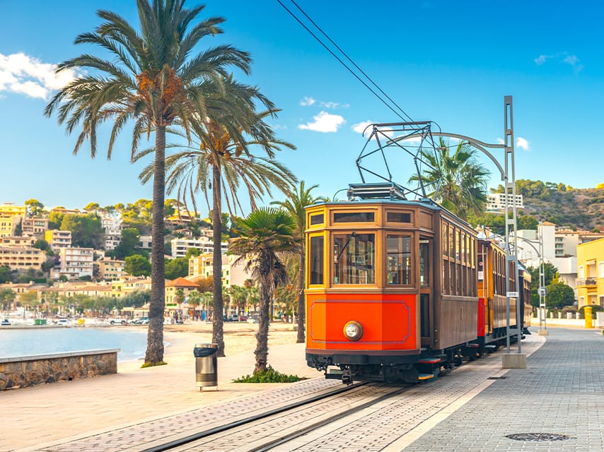 Streecar in Mallorca, close to where the Palma boat show is held