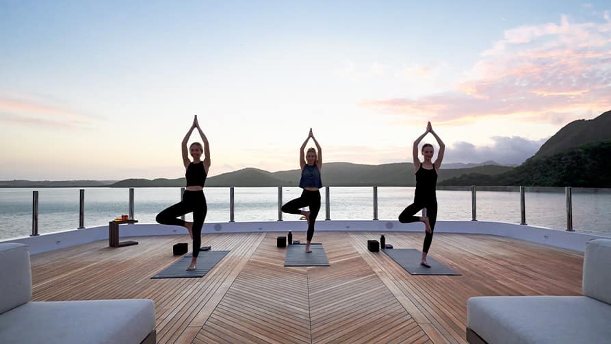 Yoga aboard Motor Yacht Arbema