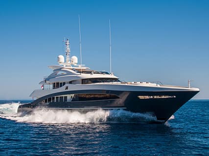 My luxury yacht at the Monaco Yacht Show