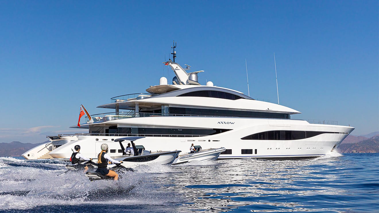 Superyachts for sale and two jet skis