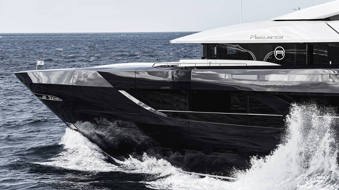 Black luxury yacht, an example of what you get when you build a yacht with Edmiston