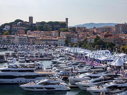 The Vieux Port, the venue for the Cannes Yacht Show.