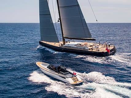 Two luxury charter yachts for winter yacht vacation