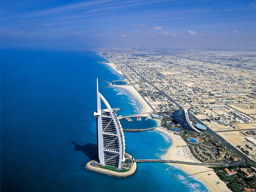 Dubai shoreline, location of the Dubai international boat show