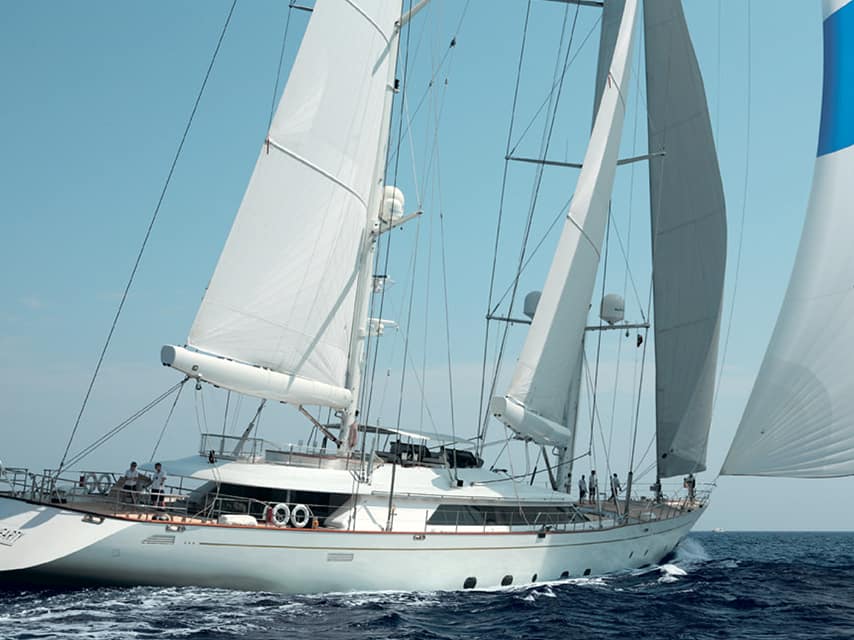 Luxury superyacht ready to compete at the st barths regatta