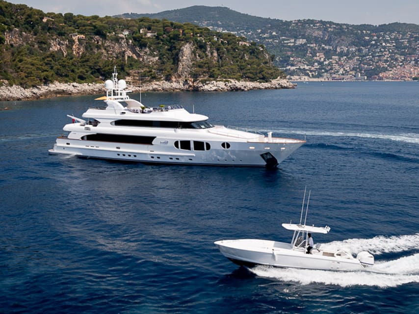 Edmiston's Bina luxury superyacht at the MYBA charter show