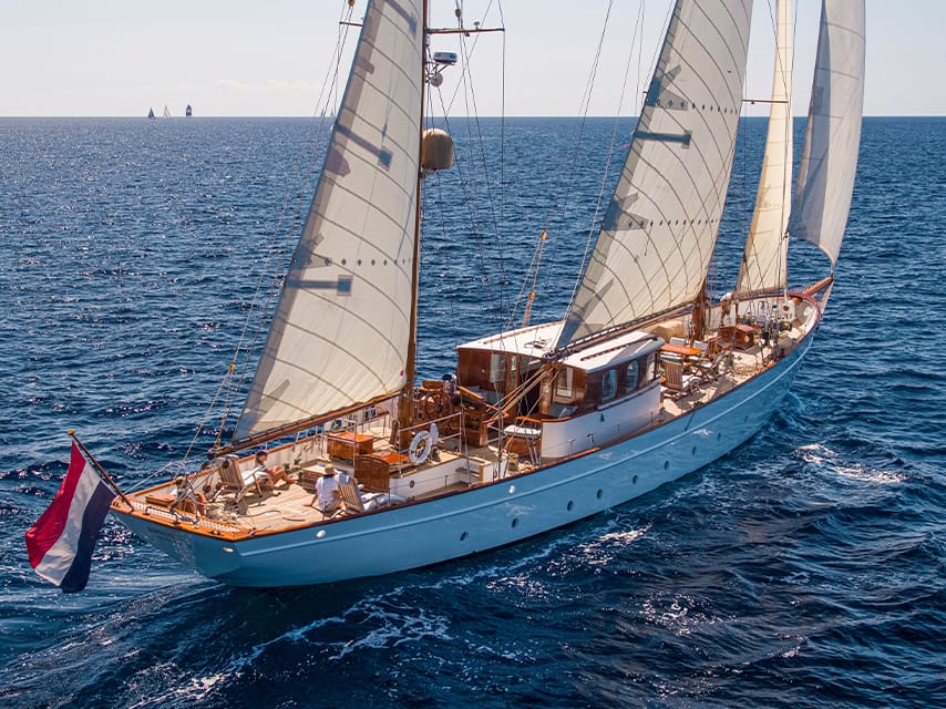 Edmiston's Iduna sailing yacht for sale at the palma boat show 2024