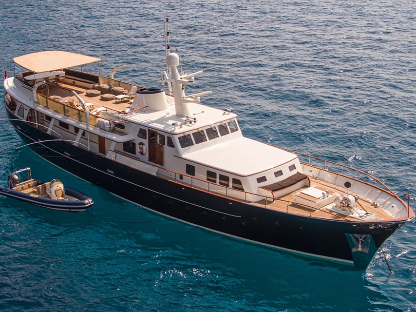 Edmiston's Santa Maria yacht for sale at the palma superyacht show 2024