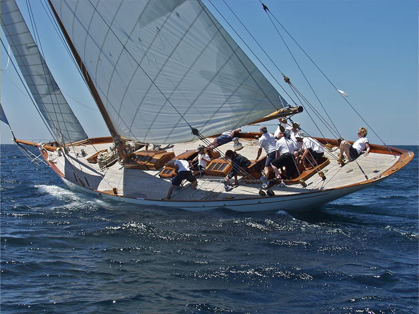 Hallowe'en, one of the classic sailing yachts ready to compete in Voiles d'Antibes 2024