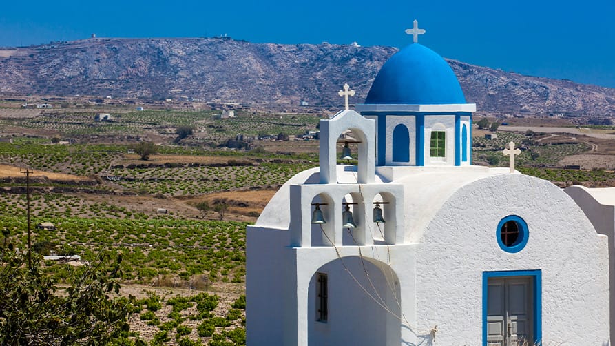 This Greek vineyard is a must-visit for selecting beautiful yacht wines.