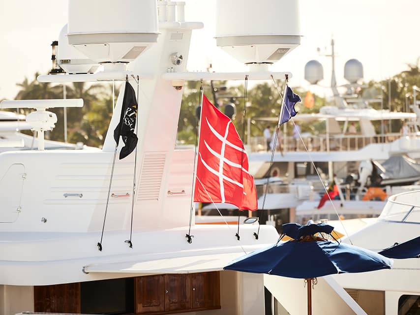 Edmiston flag at the miami yacht show